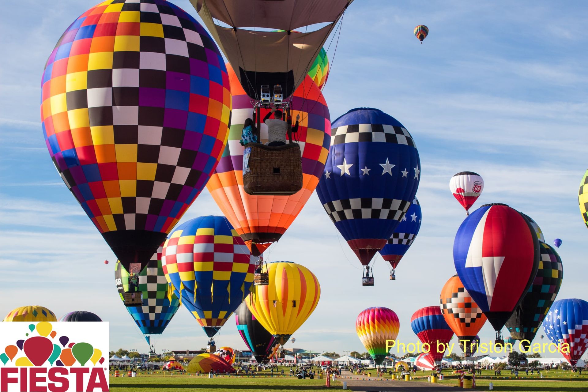 Hot air balloons in the sky